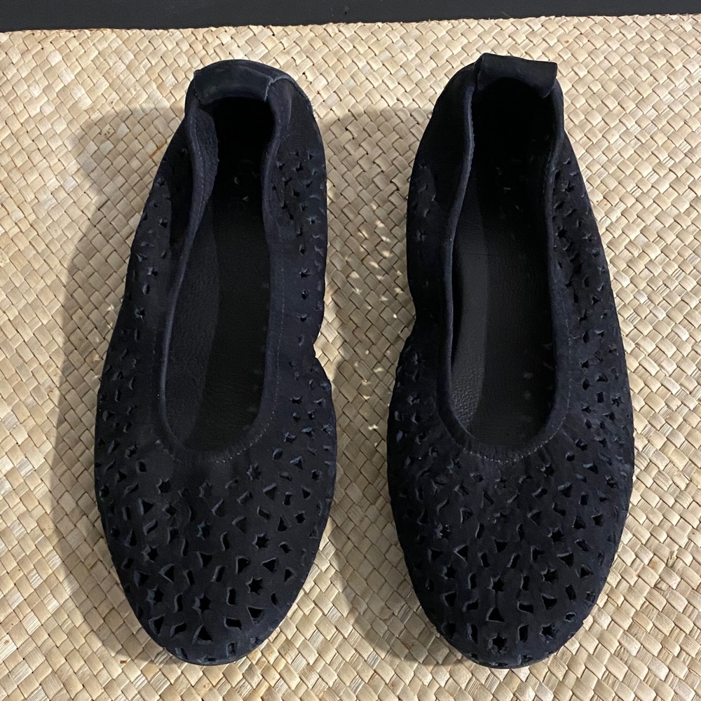 Arche Lilly Ballerinas Nubuck Leather Black, EU/FR 37, US 6
